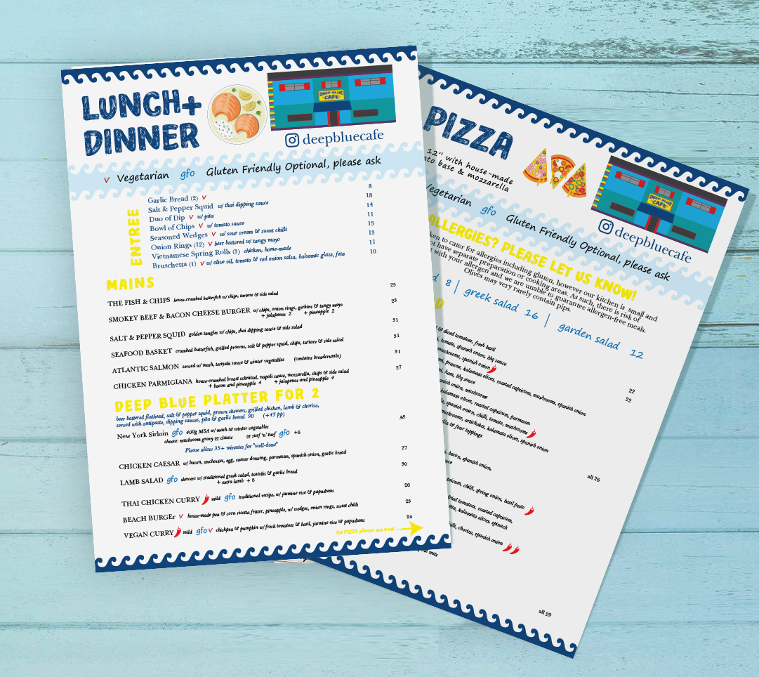 Menu Design by Teona for this project | Design #29033015