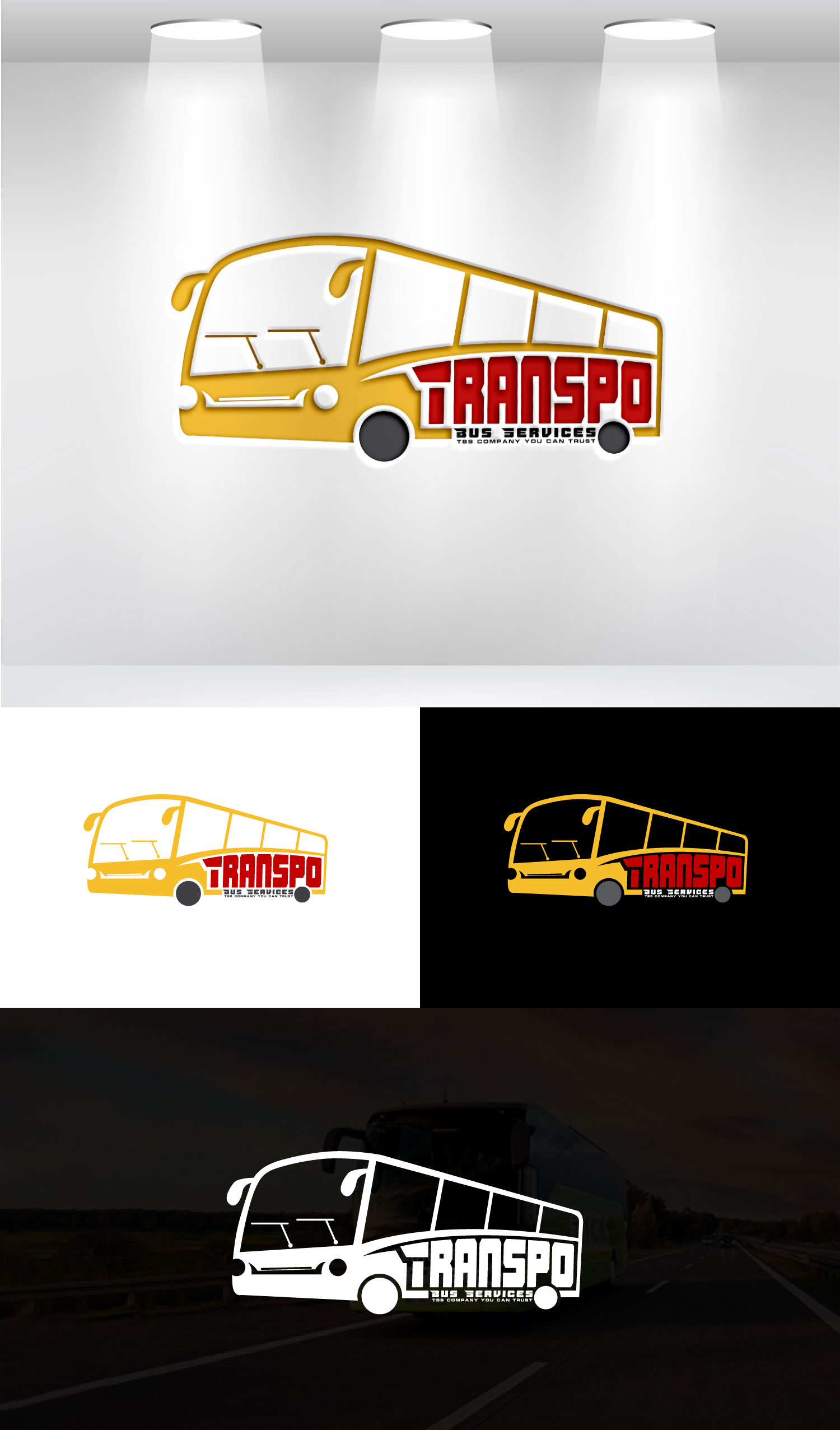 Logo-Design von Mi Design1 für Transpo Bus Services LLC | Design #29030034