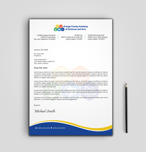 Stationery Design by sadikul islam for Orange County Academy of Sciences and Arts | Design: #29053118