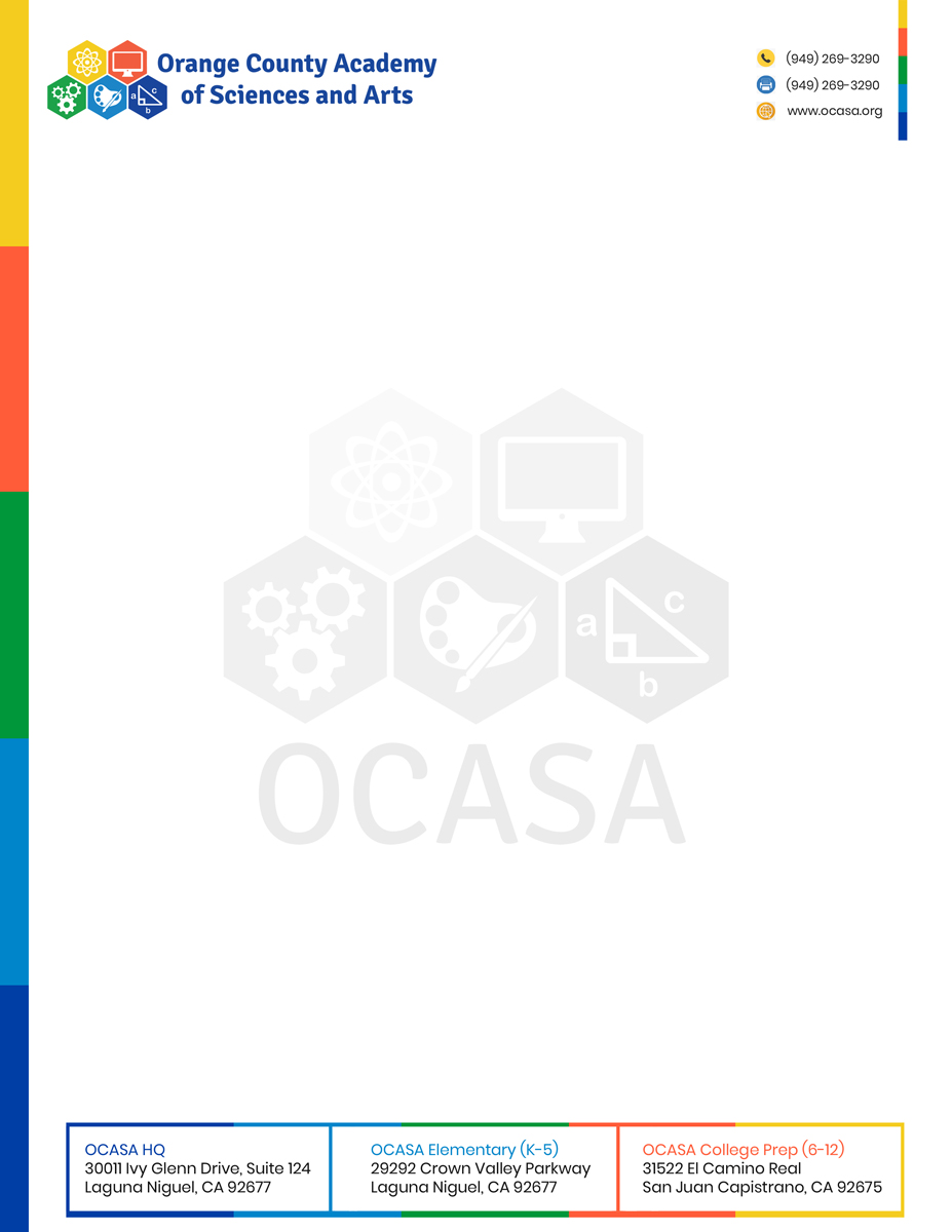 Stationery Design by Kreative Ideaz for Orange County Academy of Sciences and Arts | Design #29042456