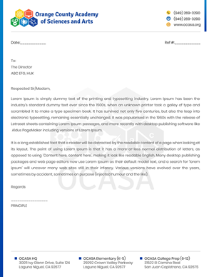 Stationery Design by Kreative Ideaz for Orange County Academy of Sciences and Arts | Design: #29042533