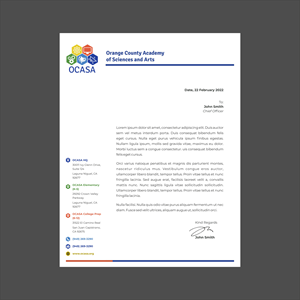 Diseño de Papelería por nng para Orange County Academy of Sciences and Arts | Diseño: #29078878