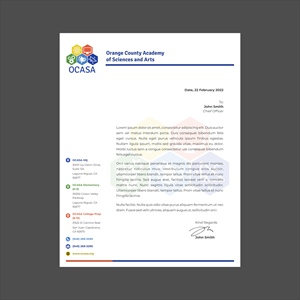 Diseño de Papelería por nng para Orange County Academy of Sciences and Arts | Diseño: #29078905