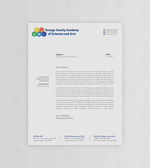 Stationery Design by WebixBD for Orange County Academy of Sciences and Arts | Design: #29044514