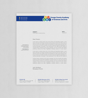 Stationery Design by WebixBD for Orange County Academy of Sciences and Arts | Design: #29044568