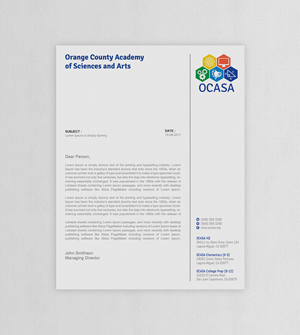 Stationery Design by WebixBD for Orange County Academy of Sciences and Arts | Design: #29044634
