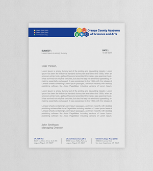 Stationery Design by WebixBD for Orange County Academy of Sciences and Arts | Design: #29047082