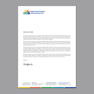 Stationery Design by LAXMI DESIGNHUB for Orange County Academy of Sciences and Arts | Design: #29043337