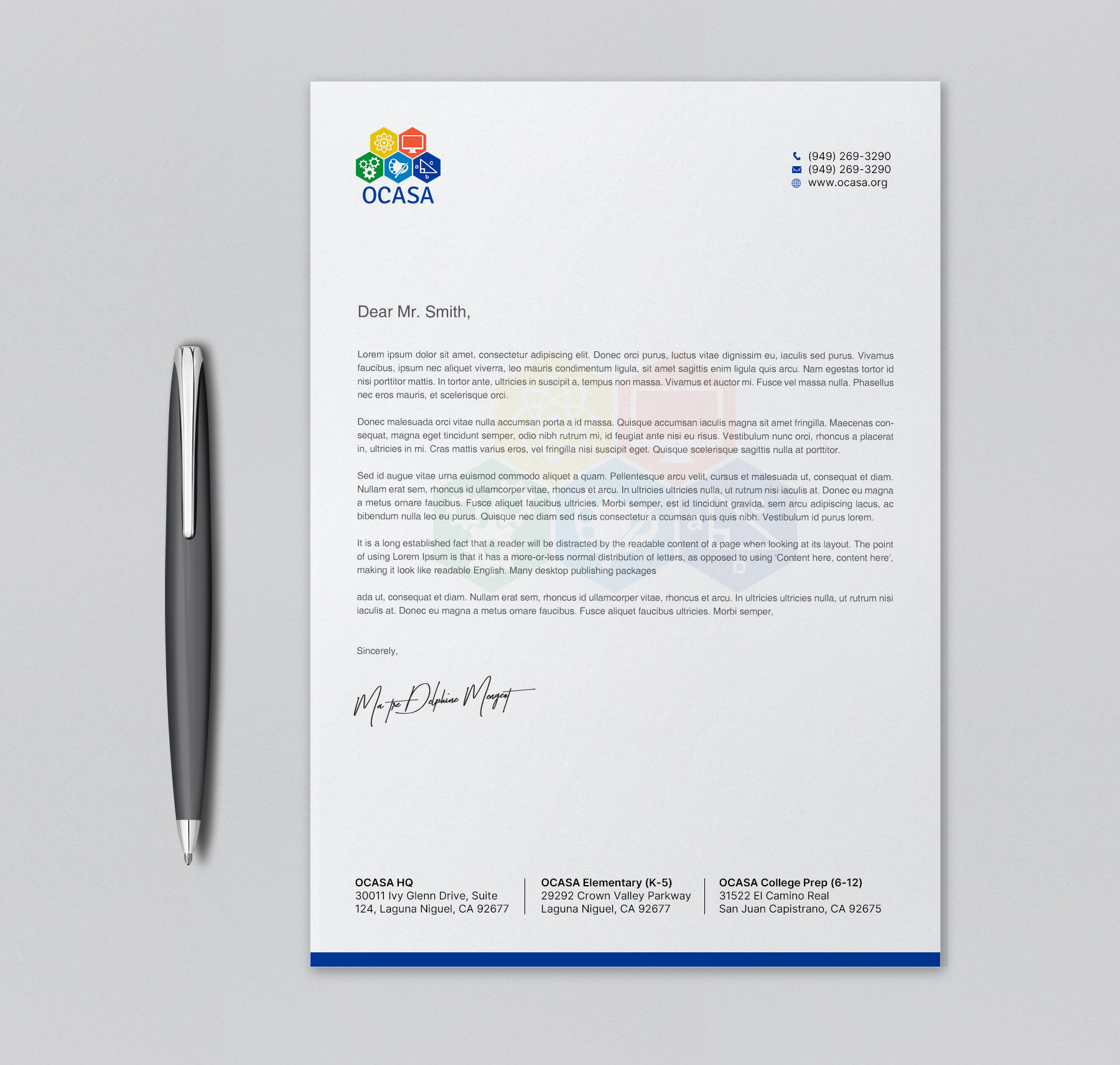 Stationery Design by chandrayaan.creative for Orange County Academy of Sciences and Arts | Design #29043858