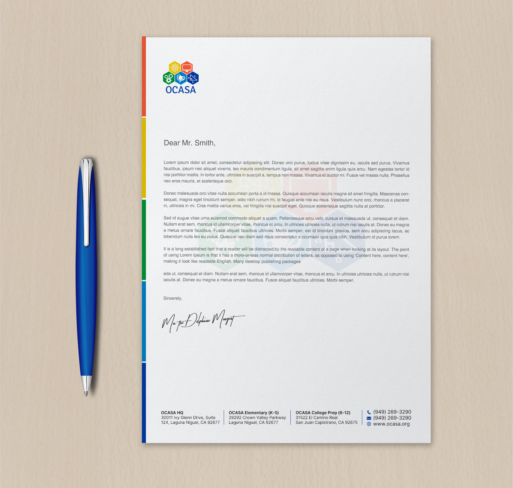 Design de Papeterie par chandrayaan.creative pour Orange County Academy of Sciences and Arts | Design #29049479