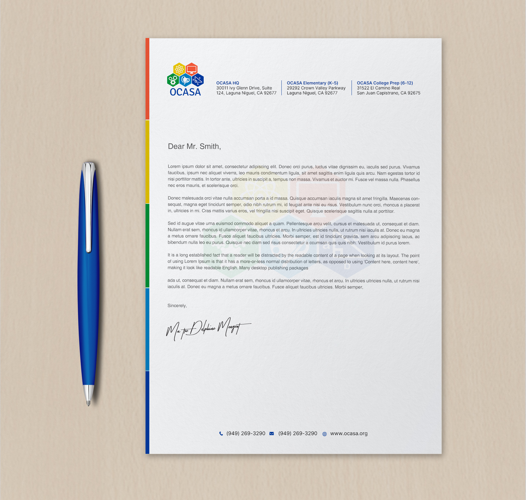 Diseño de Papelería por chandrayaan.creative para Orange County Academy of Sciences and Arts | Diseño #29119917