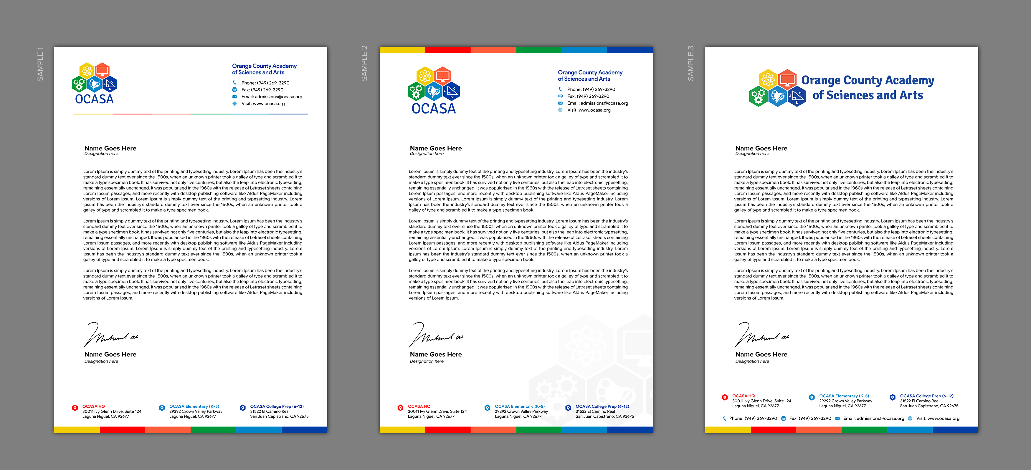 Stationery Design by ARTOGRAPHY for Orange County Academy of Sciences and Arts | Design #29041652