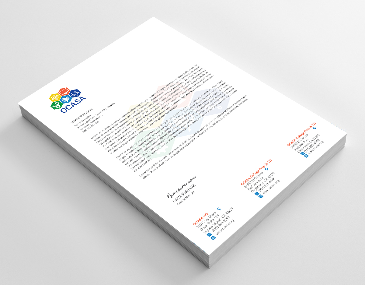 Design de Papeterie par zumur 2 pour Orange County Academy of Sciences and Arts | Design #29069738
