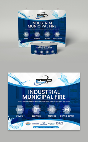 ESP - WaterJam 2022 Tradfe show 10'Wx8' display  | Trade Show Booth Design by debdesign