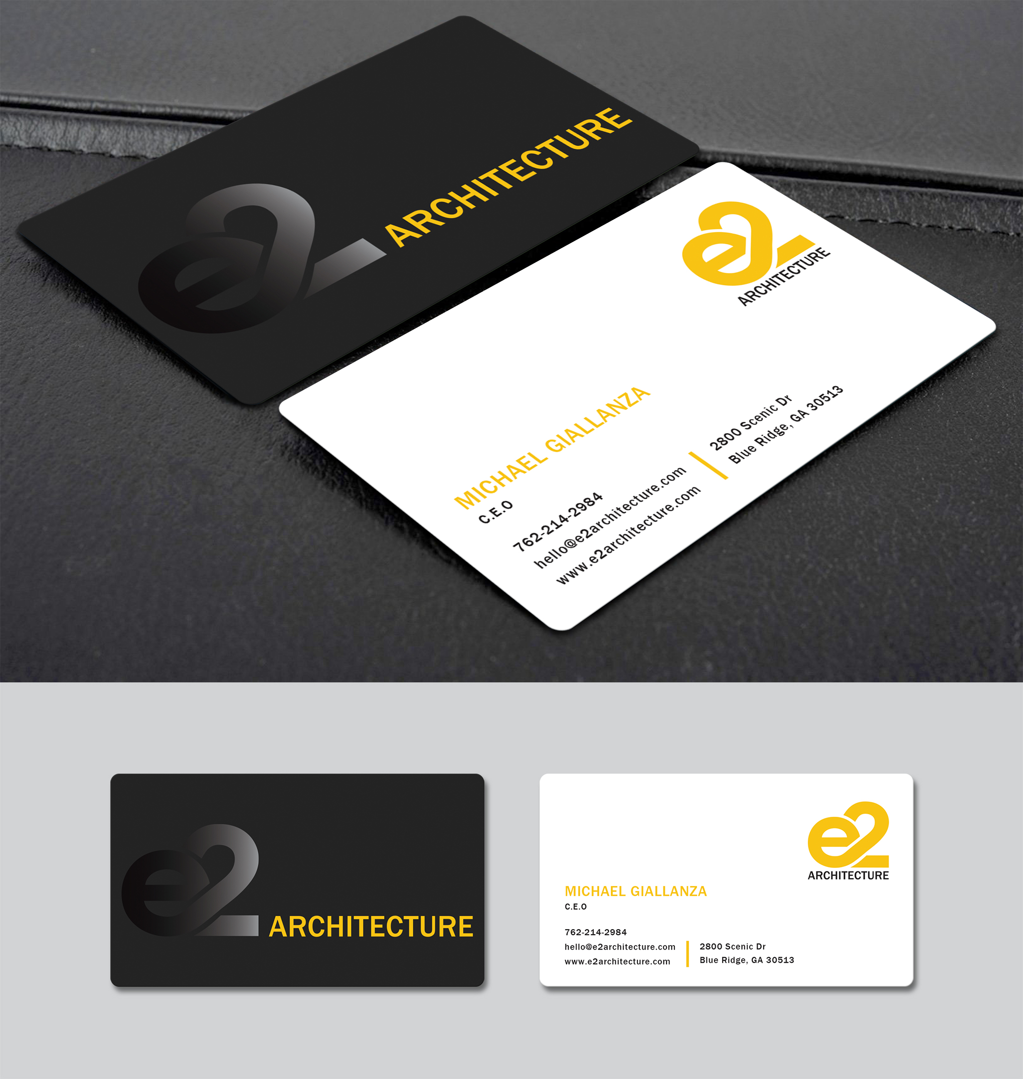Business Card Design by Creative Moon Design for E2 Architecture | Design #29039611