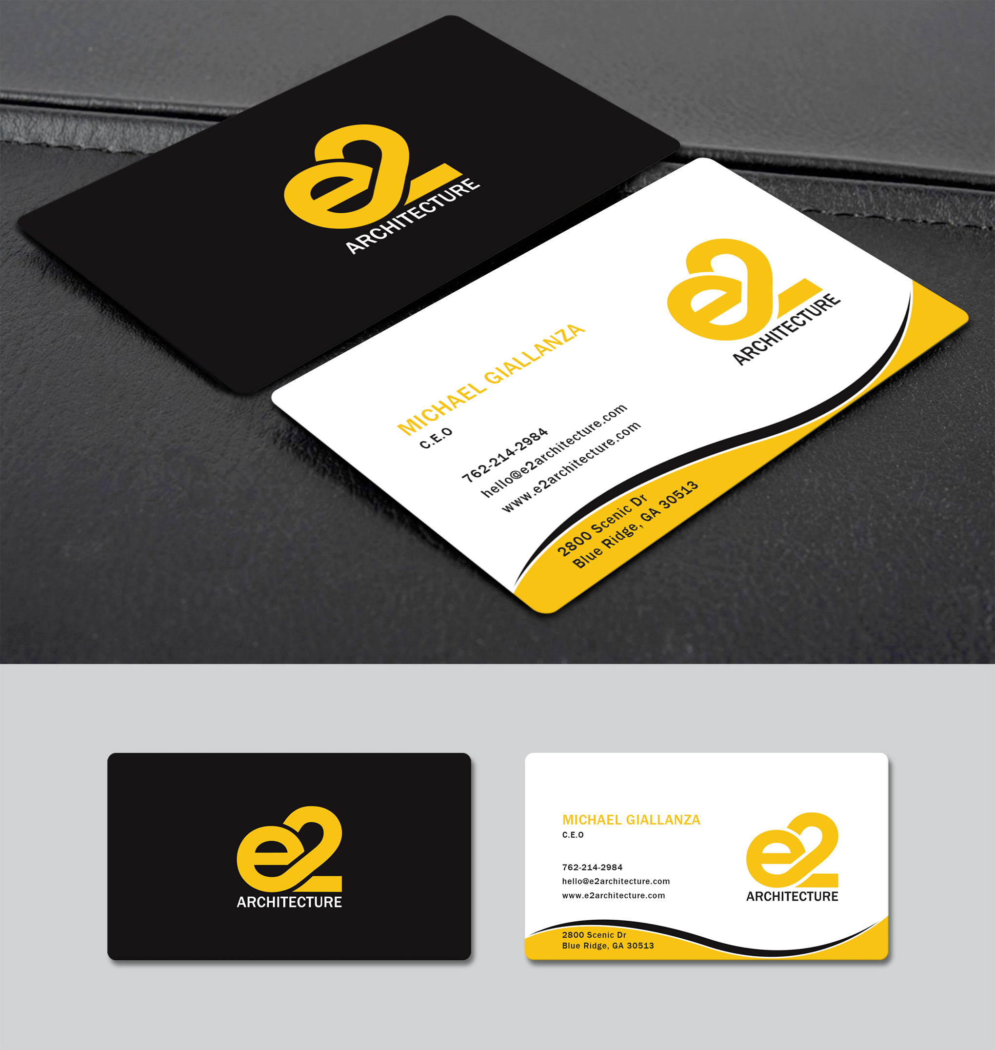 Business Card Design by Creative Moon Design for E2 Architecture | Design #29039620