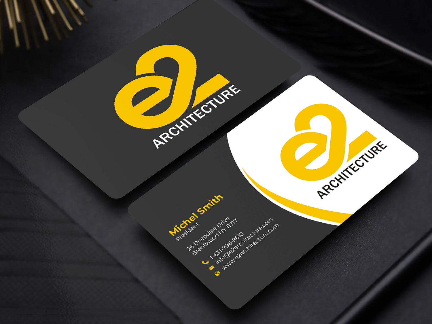 Design de Carte de Visite par Graphixpointt pour E2 Architecture | Design #29029293