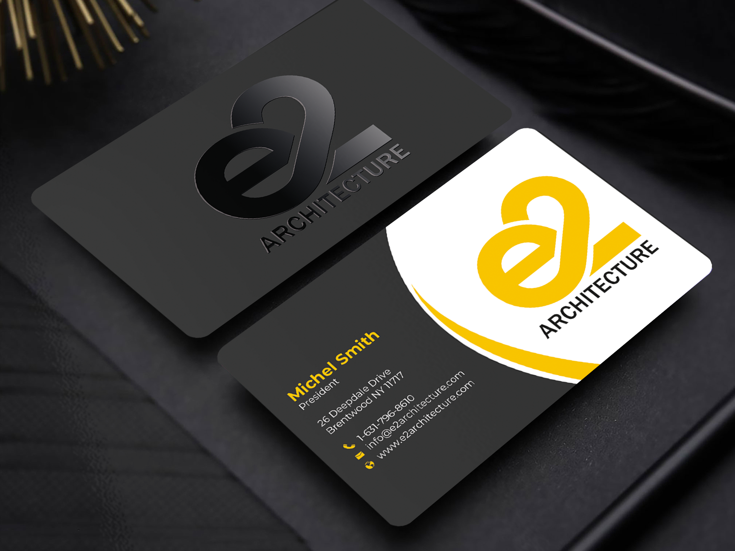 Business Card Design by Graphixpointt for E2 Architecture | Design #29029338