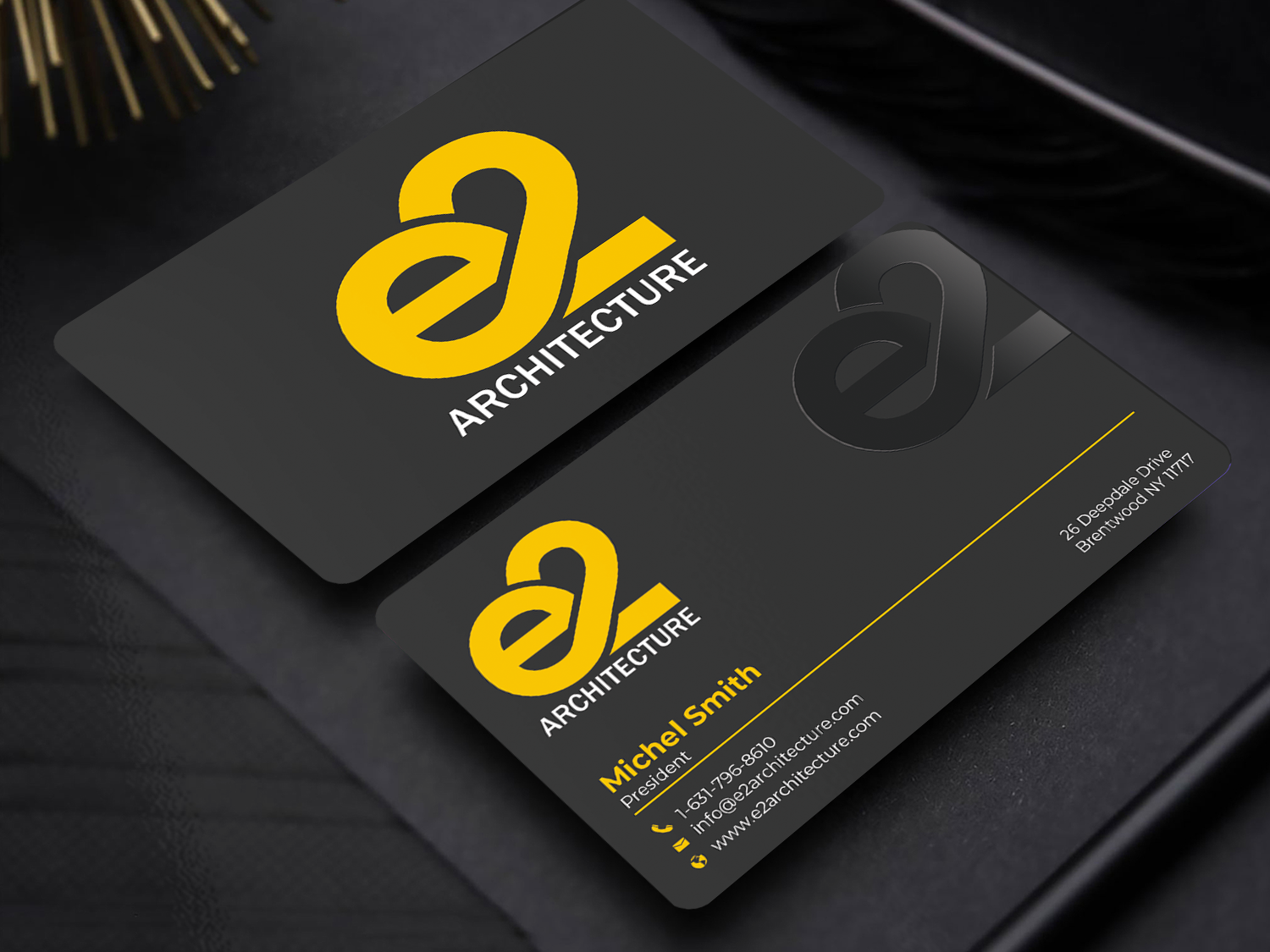 Business Card Design by Graphixpointt for E2 Architecture | Design #29029341