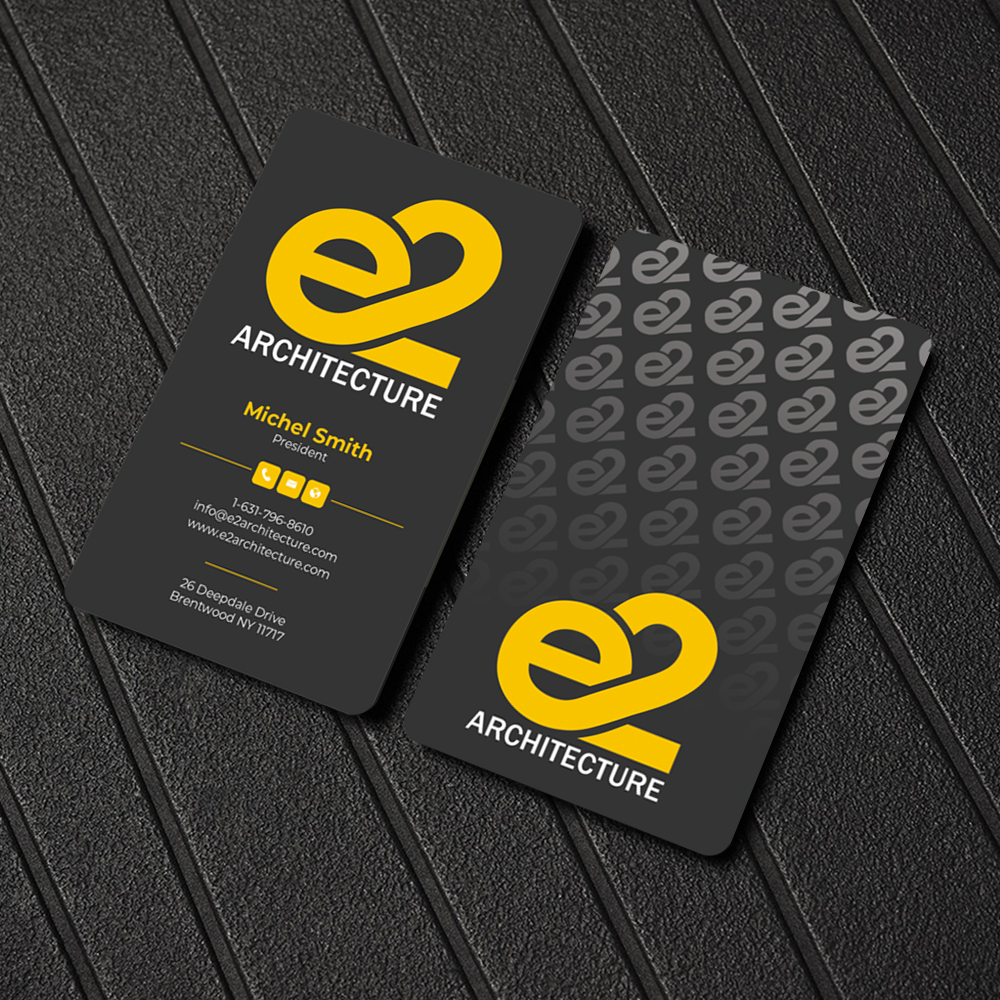 Business Card Design by Graphixpointt for E2 Architecture | Design #29029424