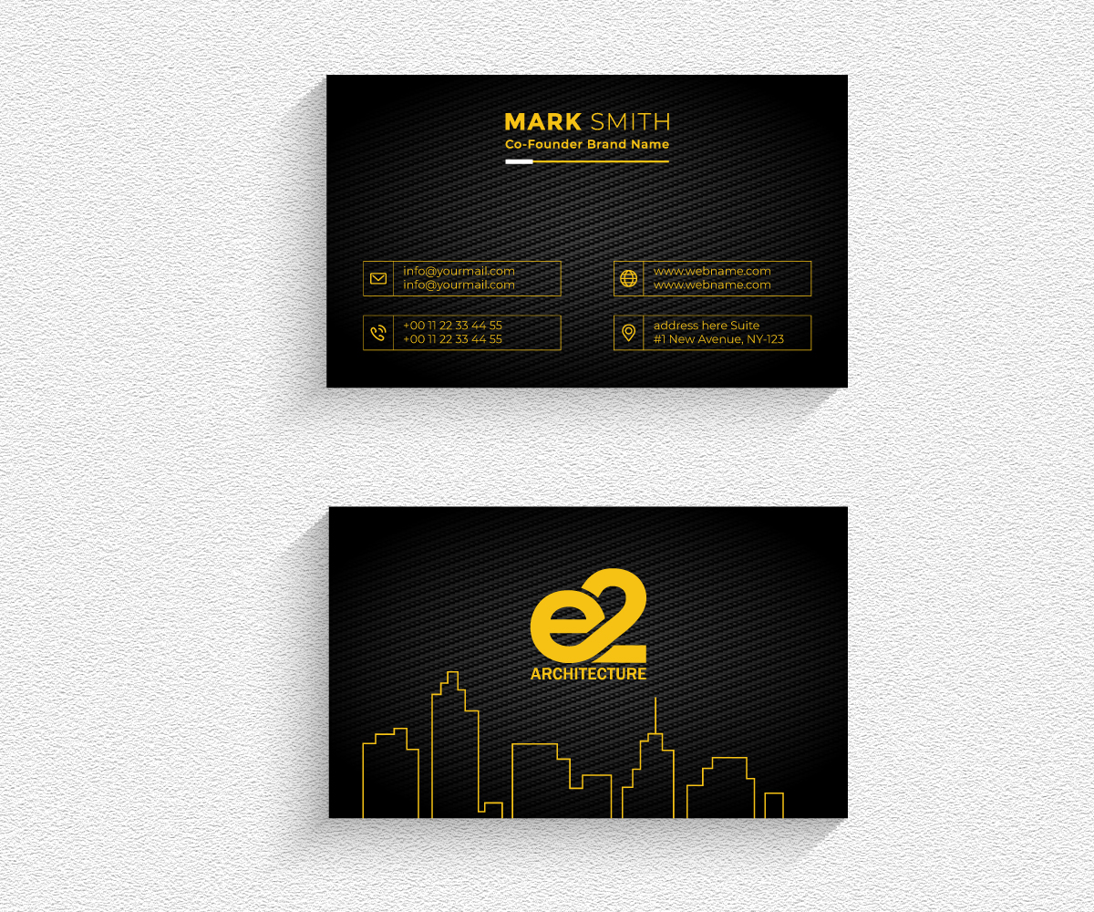 Business Card Design by abvectart for E2 Architecture | Design #29047585