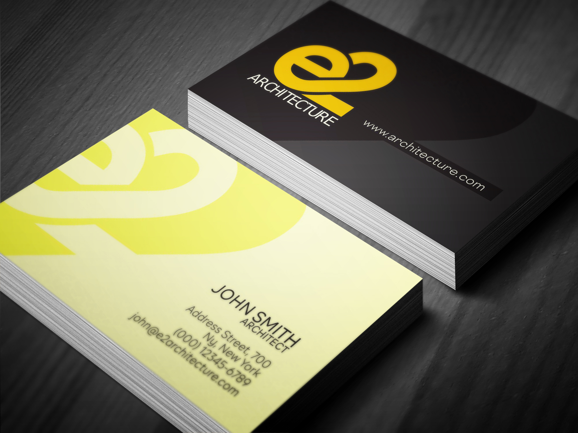 Business Card Design by Hecko for E2 Architecture | Design #29056738