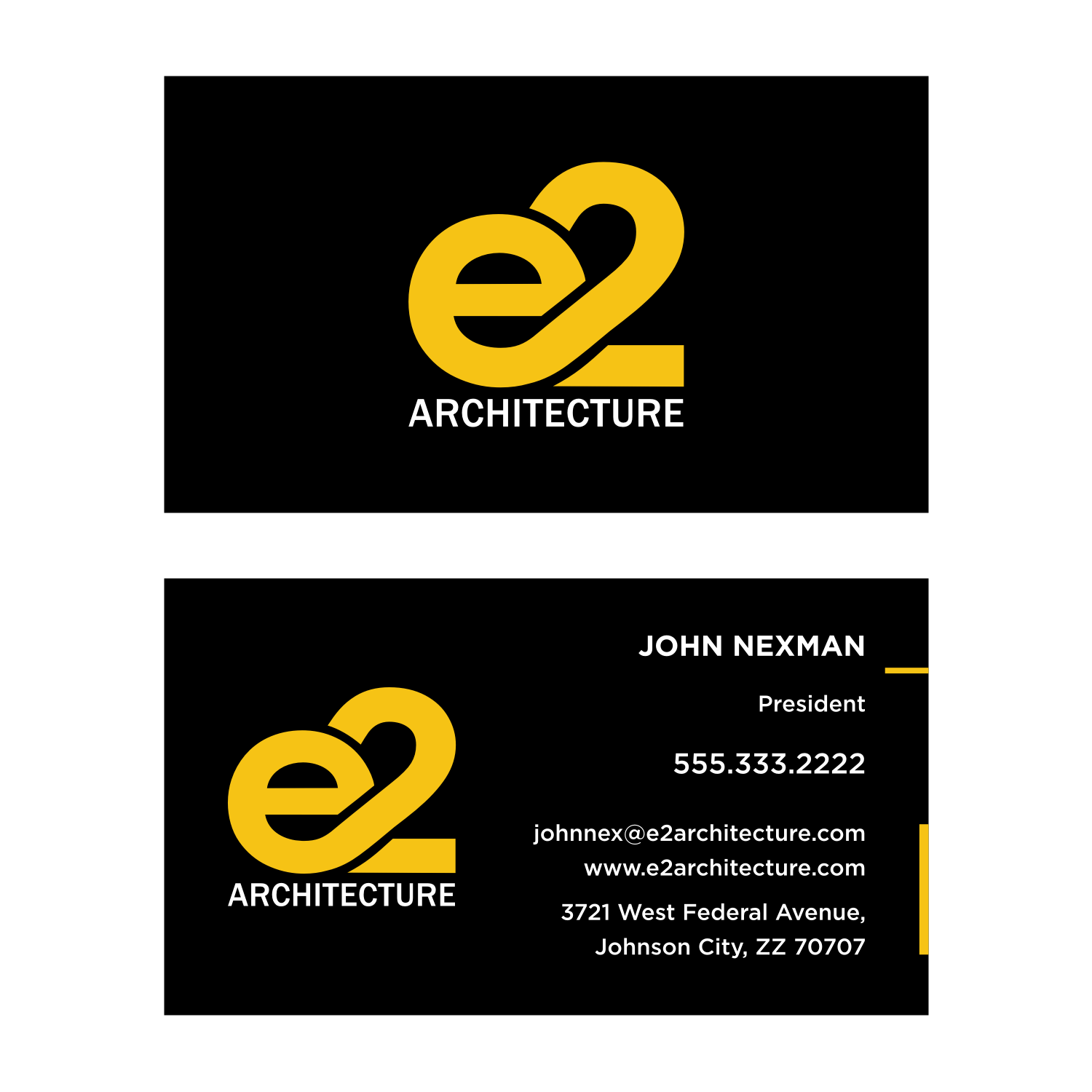 Design de Carte de Visite par Mnatsir71 pour E2 Architecture | Design #29059423