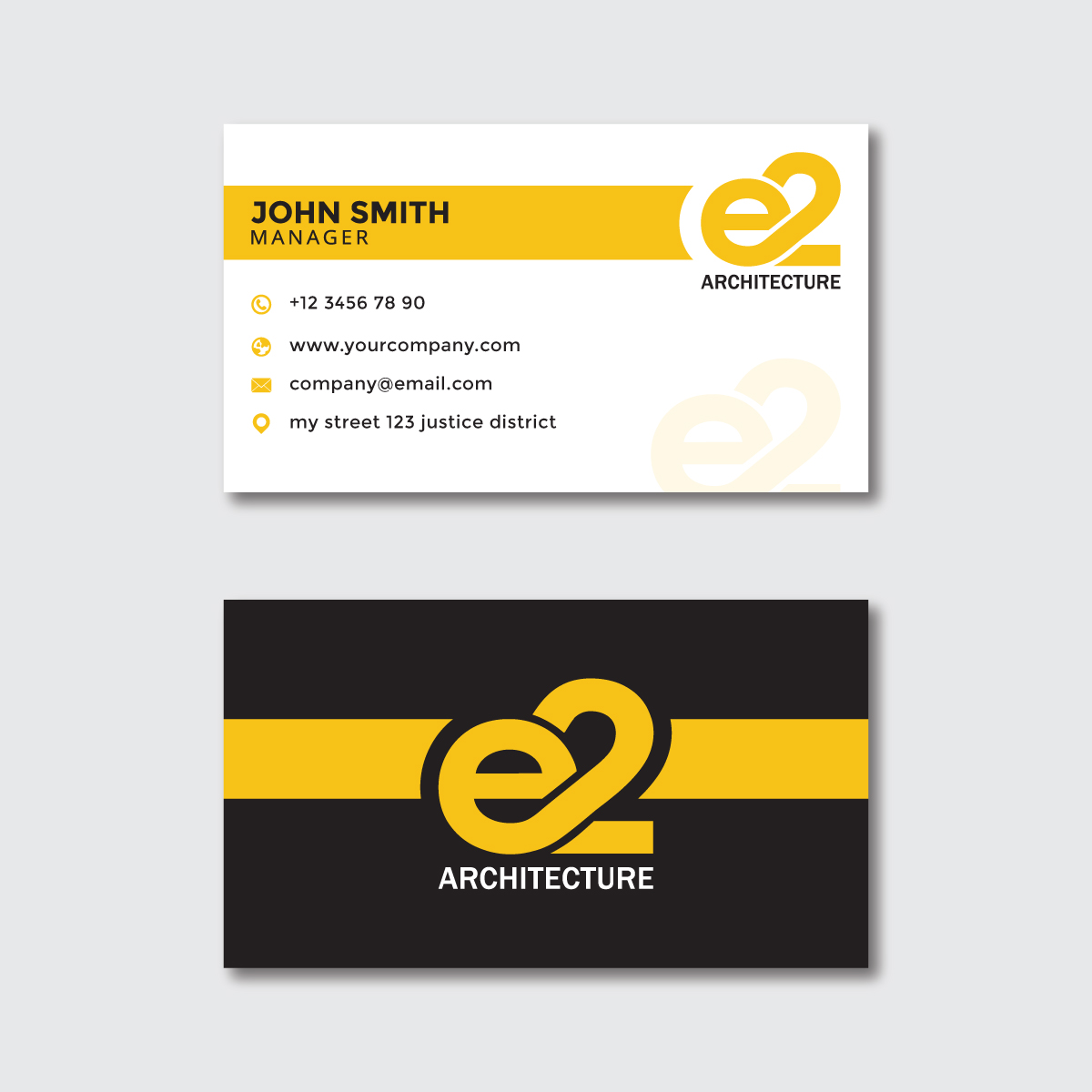 Business Card Design by Ahasan36 for E2 Architecture | Design #29035035