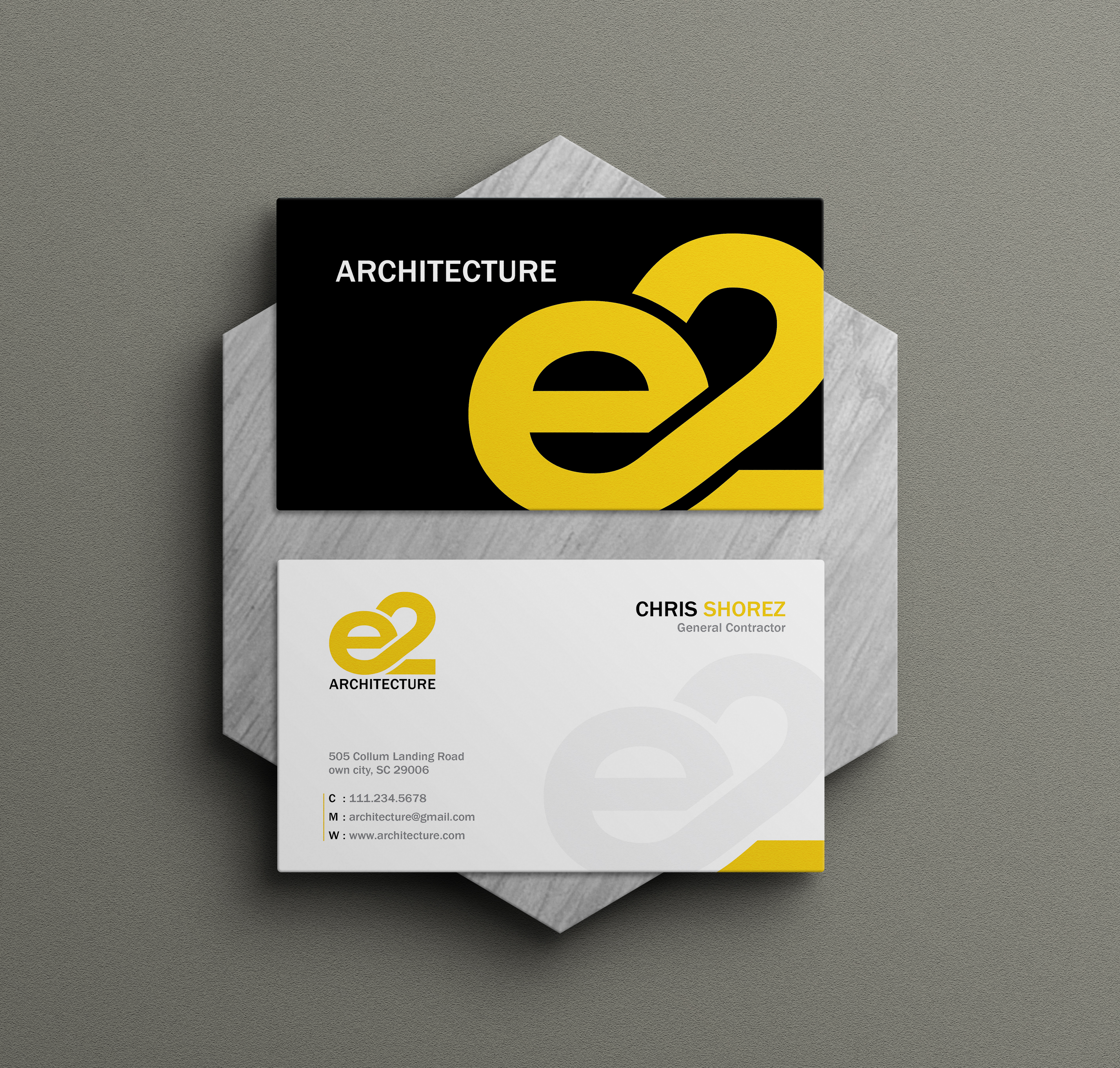 Business Card Design by artbitin for E2 Architecture | Design #29032178
