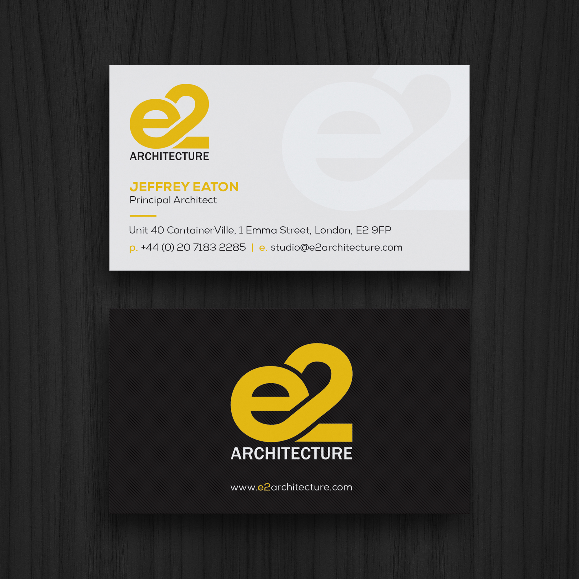Business Card Design by WebixBD for E2 Architecture | Design #29033410