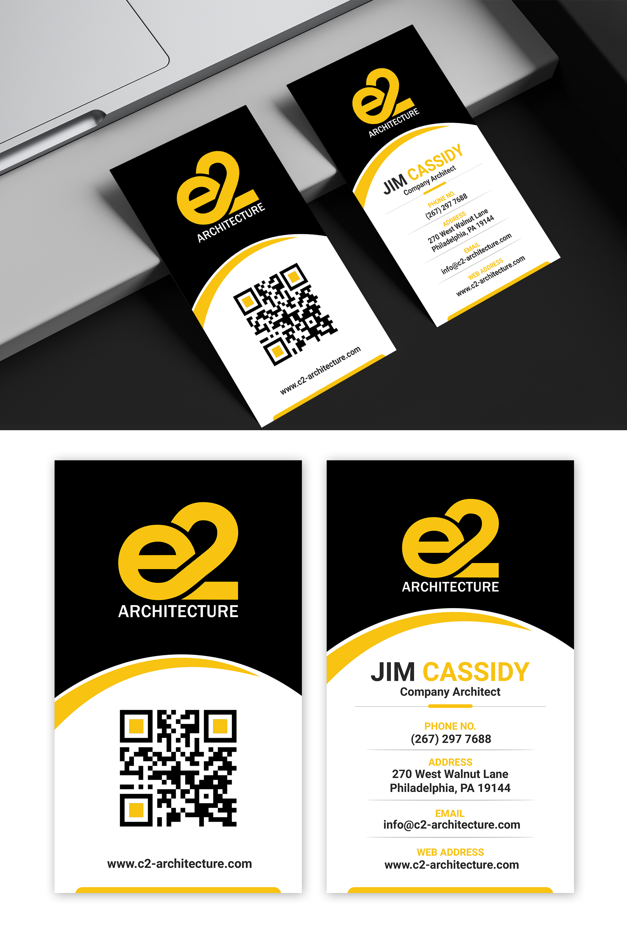 Business Card Design by debdesign for E2 Architecture | Design #29032680