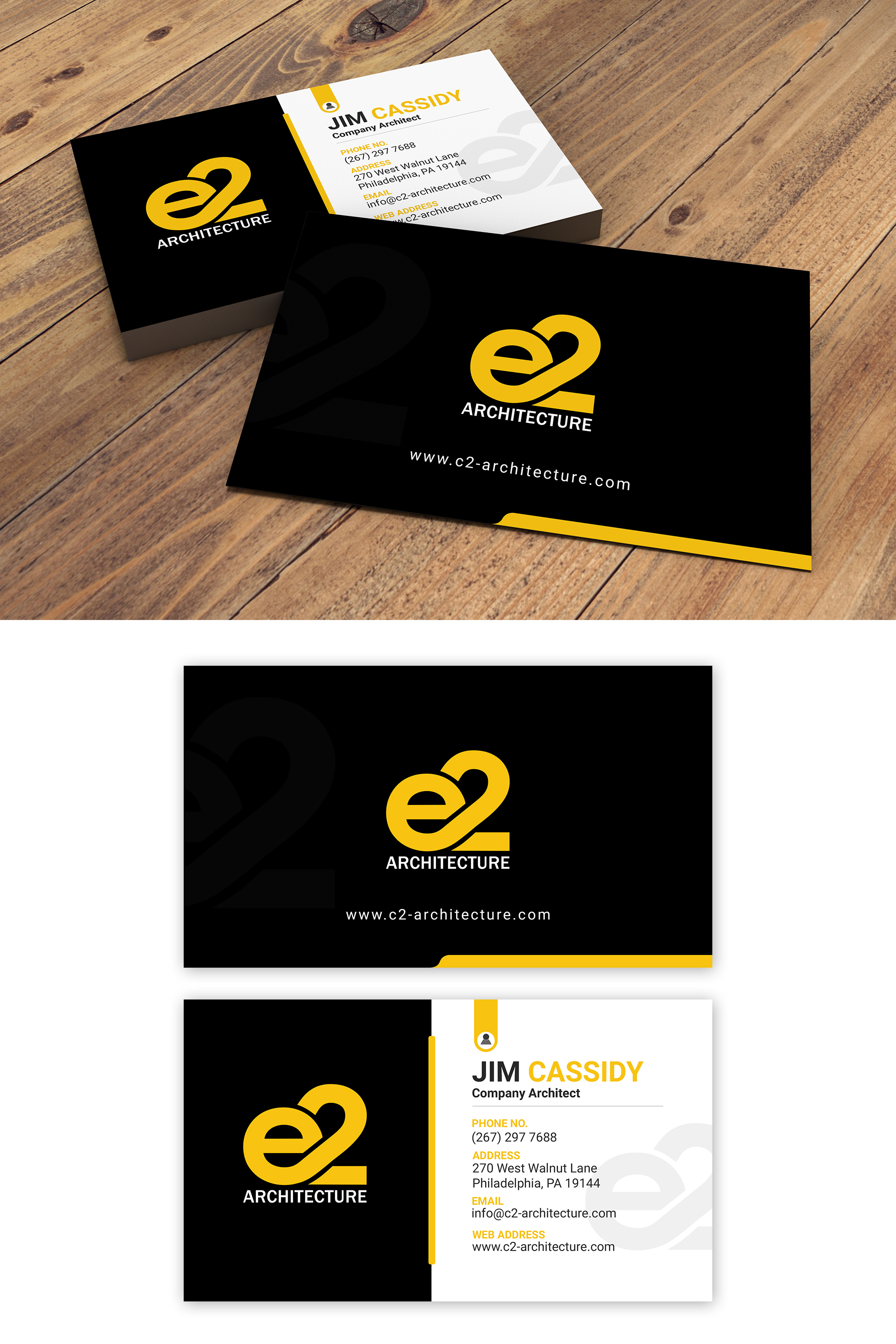 Business Card Design by debdesign for E2 Architecture | Design #29032681
