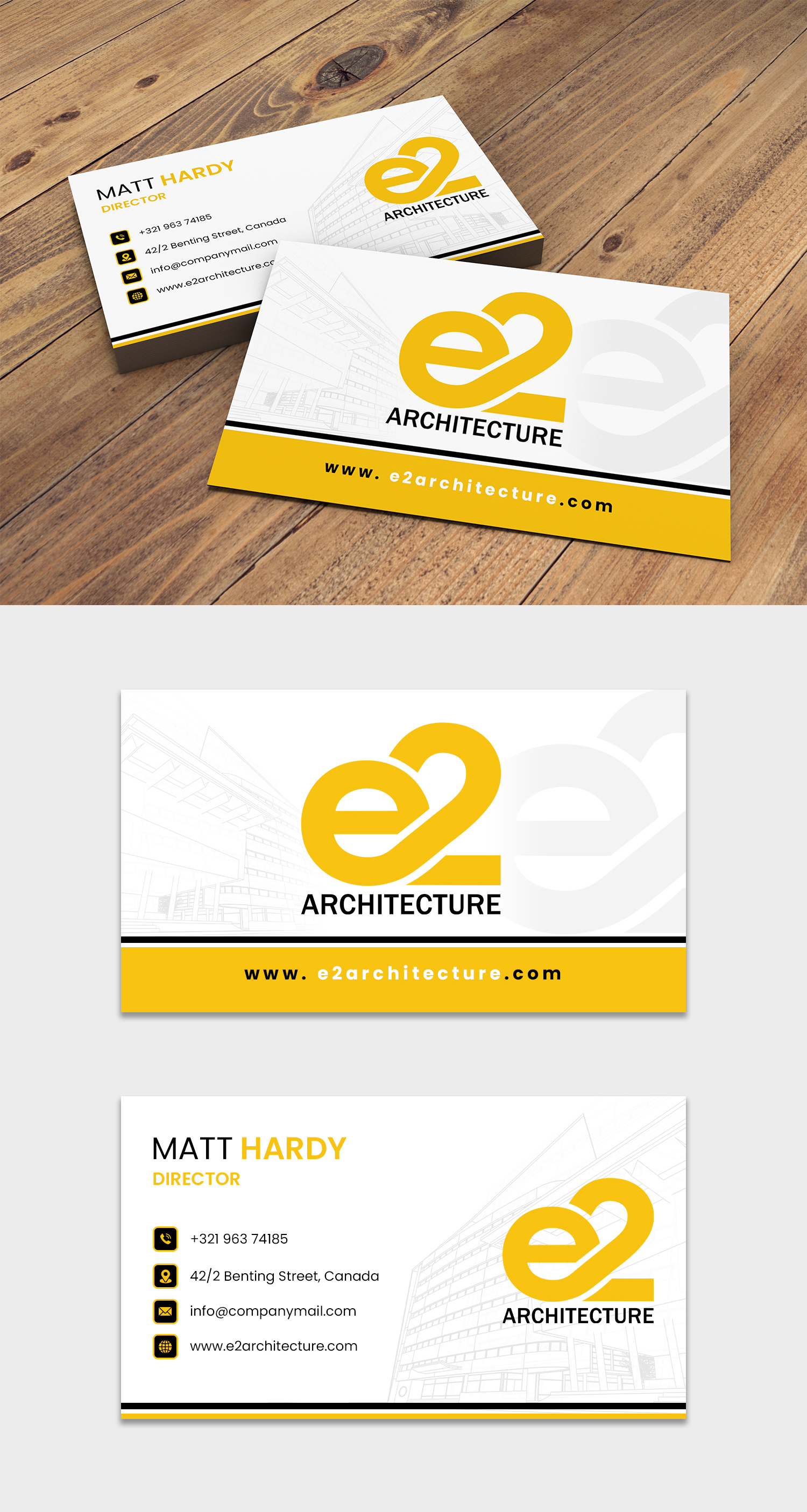 Business Card Design by debdesign for E2 Architecture | Design #29032901