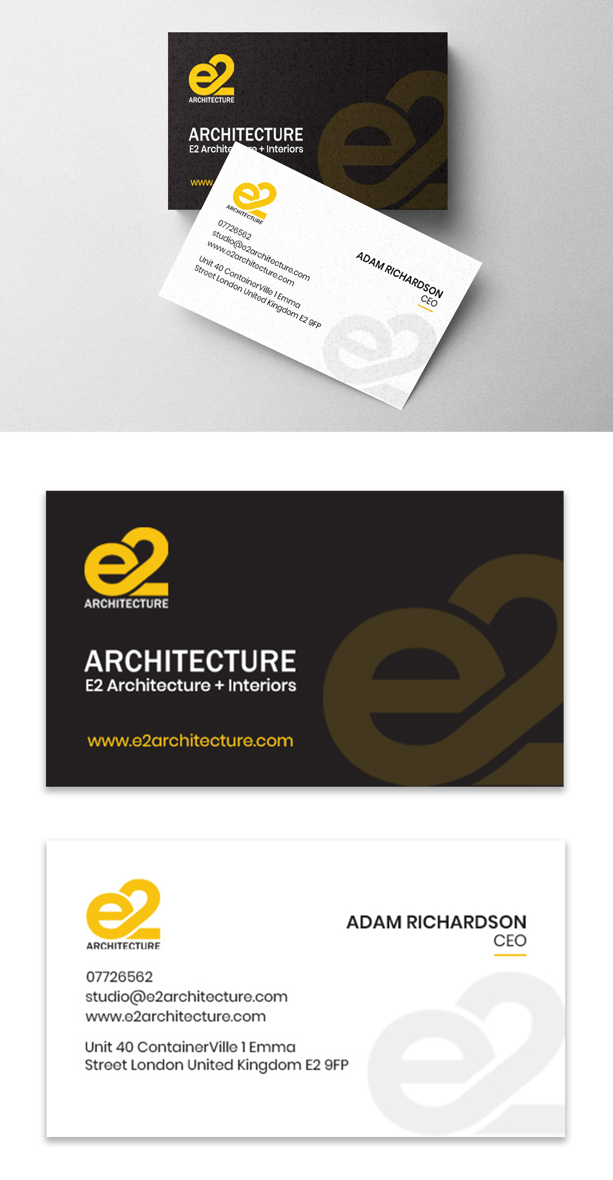 Business Card Design by debdesign for E2 Architecture | Design #29052291