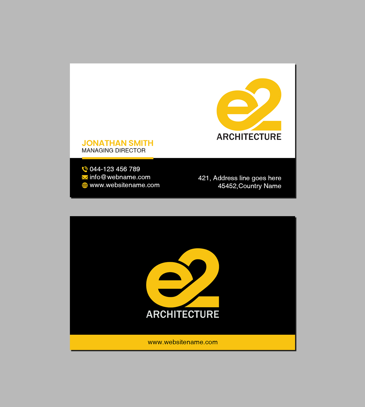 Business Card Design by Creations Box 2015 for E2 Architecture | Design #29035383
