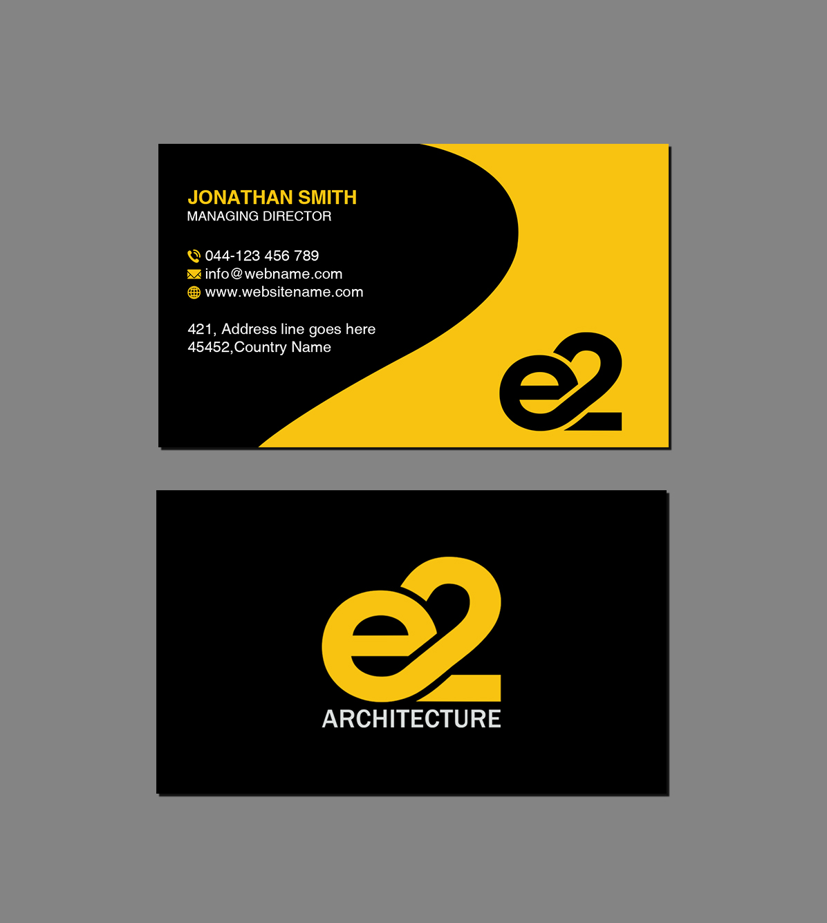 Business Card Design by Creations Box 2015 for E2 Architecture | Design #29035384