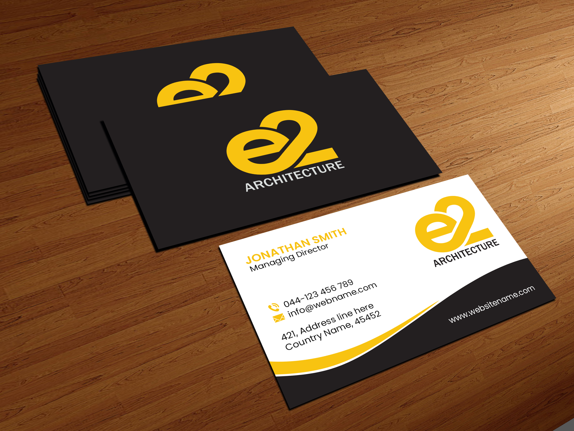 Business Card Design by Creations Box 2015 for E2 Architecture | Design #29035401