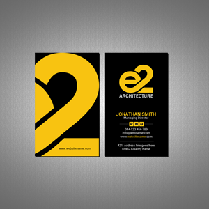 Diseño de Tarjeta de Presentación por Creations Box 2015 para E2 Architecture | Diseño: #29035907