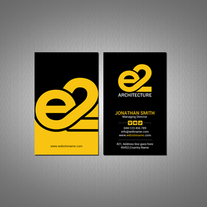 Diseño de Tarjeta de Presentación por Creations Box 2015 para E2 Architecture | Diseño #29035908
