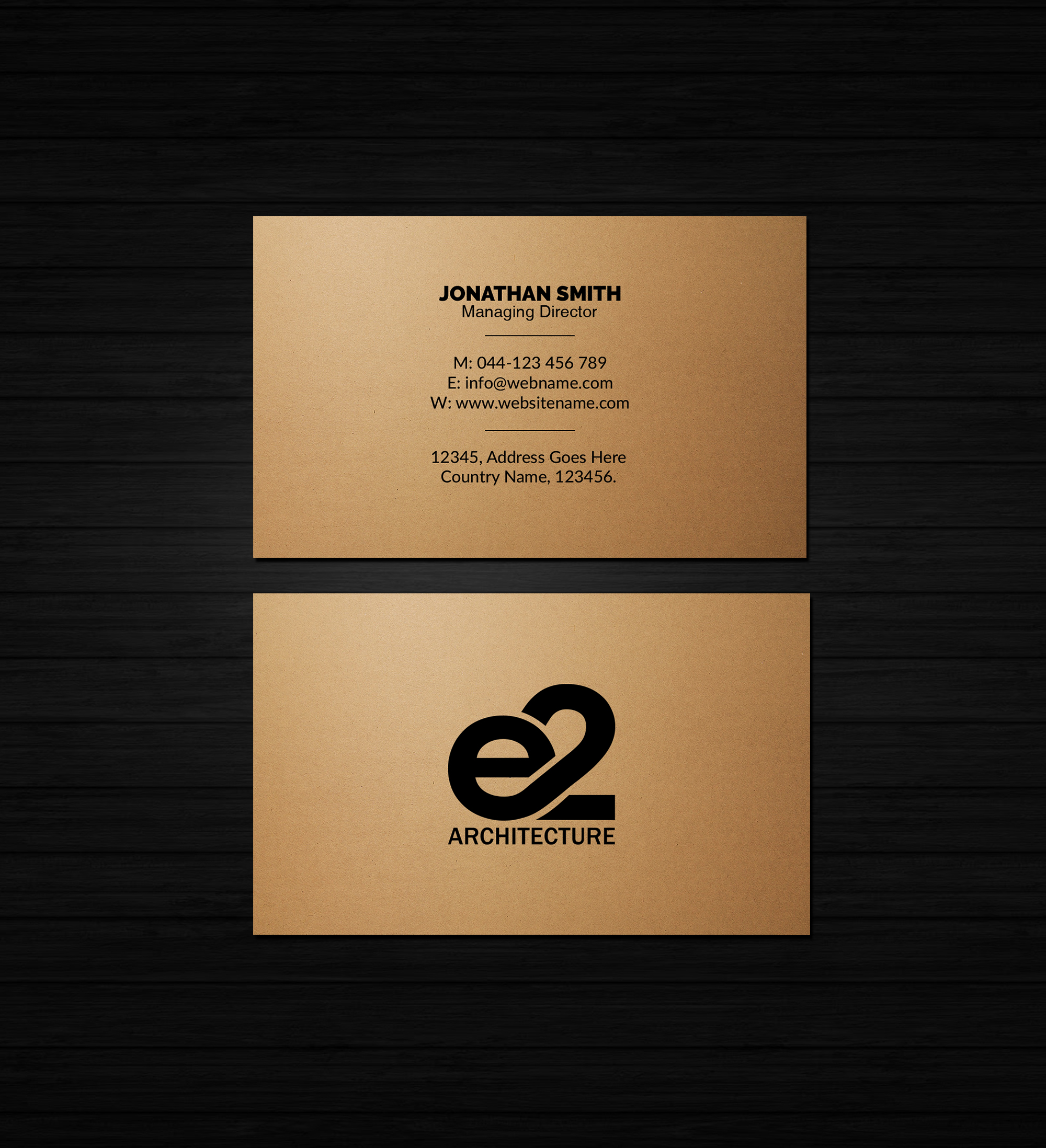 Business Card Design by Creations Box 2015 for E2 Architecture | Design #29035915