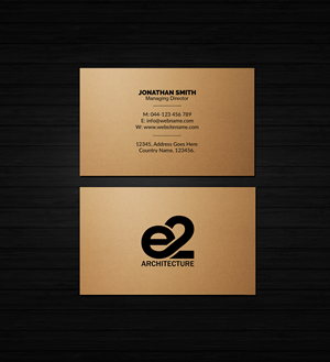 Diseño de Tarjeta de Presentación por Creations Box 2015 para E2 Architecture | Diseño: #29035915
