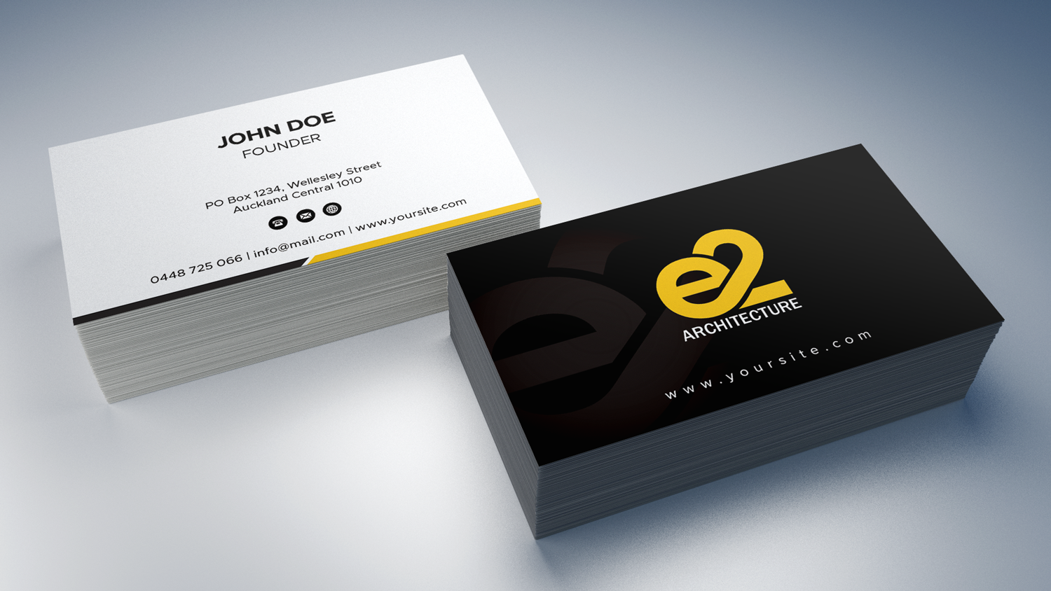Business Card Design by H4R5Z for E2 Architecture | Design #29029121