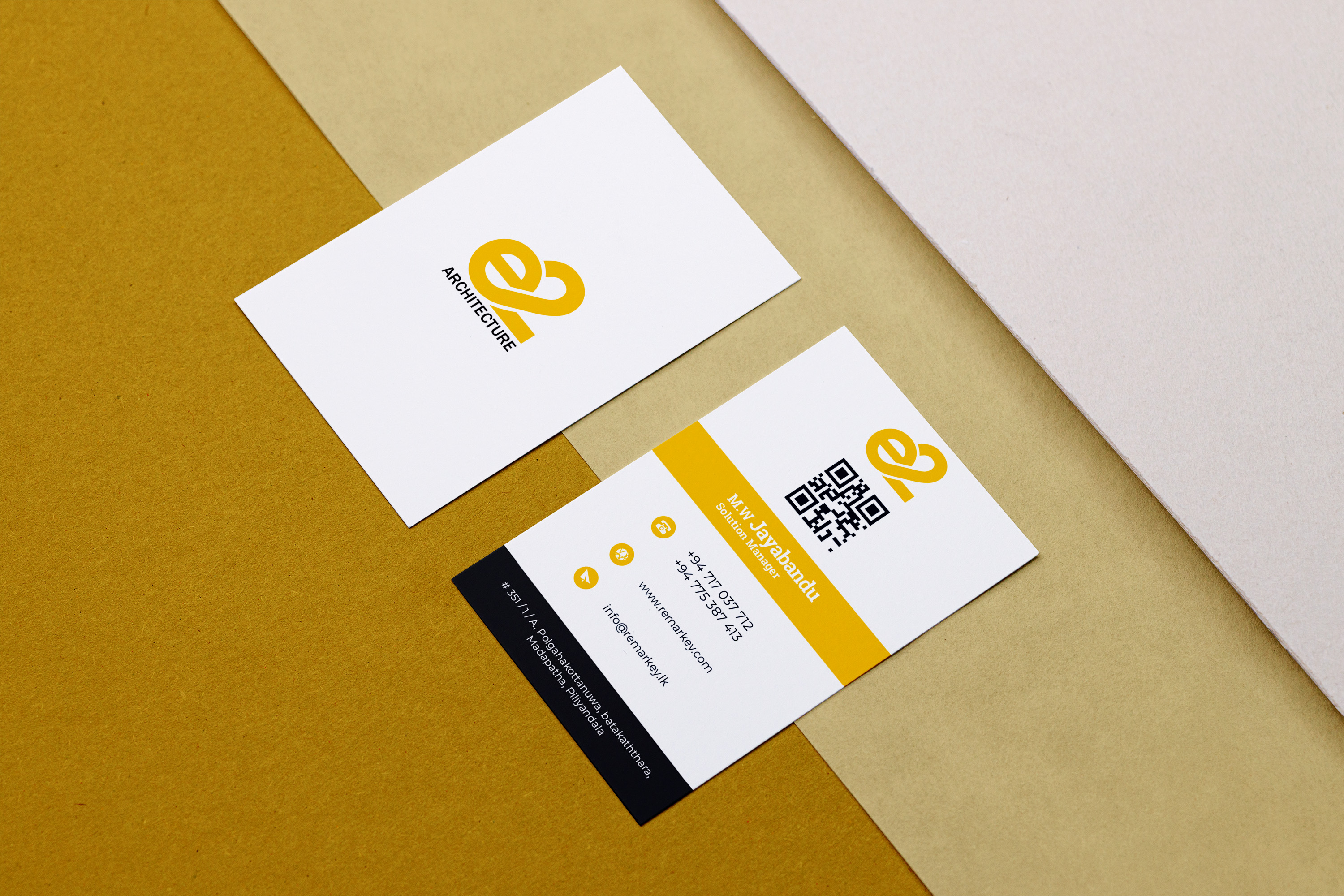 Diseño de Tarjeta de Presentación por Tharindu Gomas para E2 Architecture | Diseño #29048117