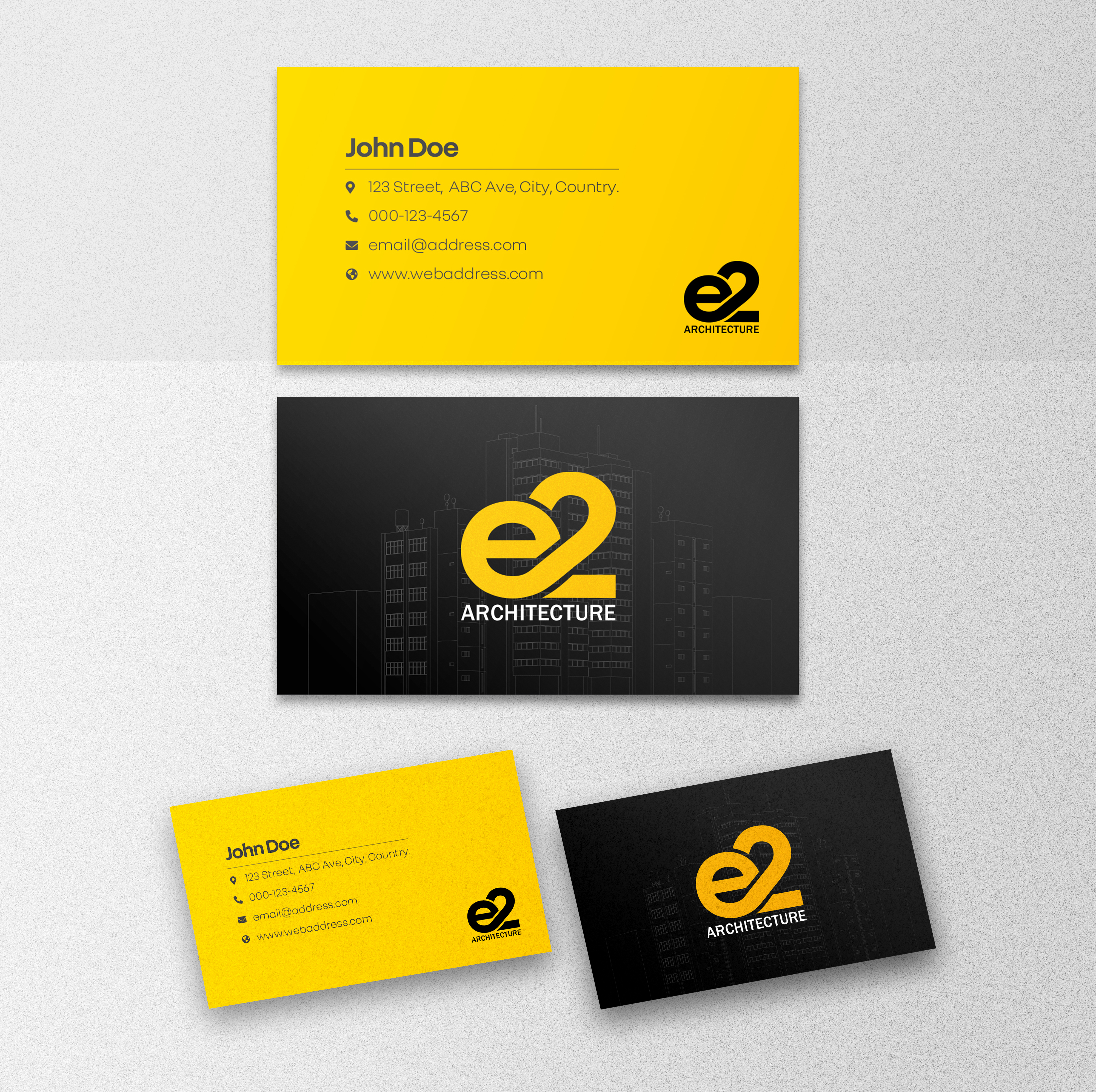 Business Card Design by Graphic Guy for E2 Architecture | Design #29030632
