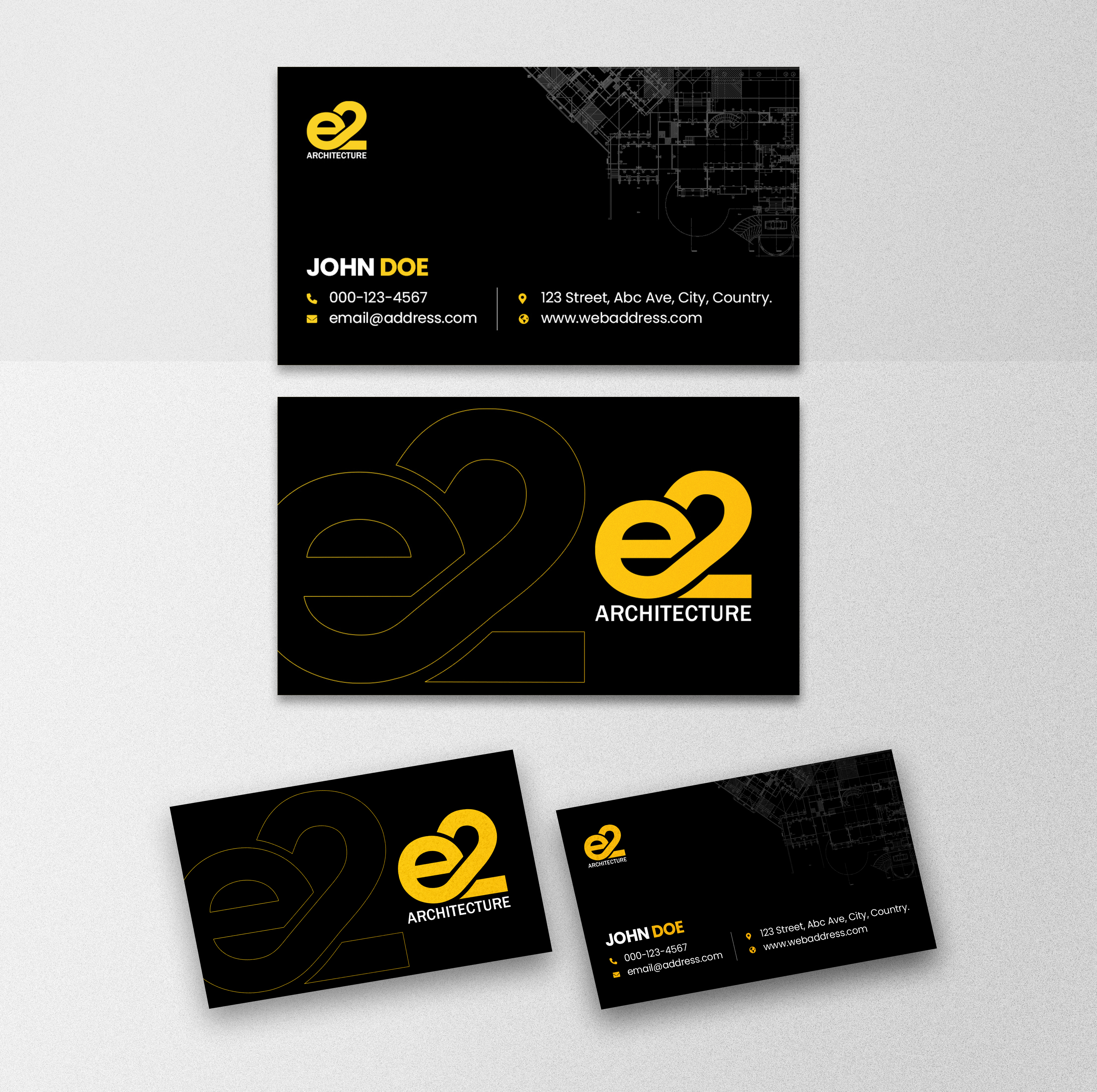 Design de Carte de Visite par Graphic Guy pour E2 Architecture | Design #29030638