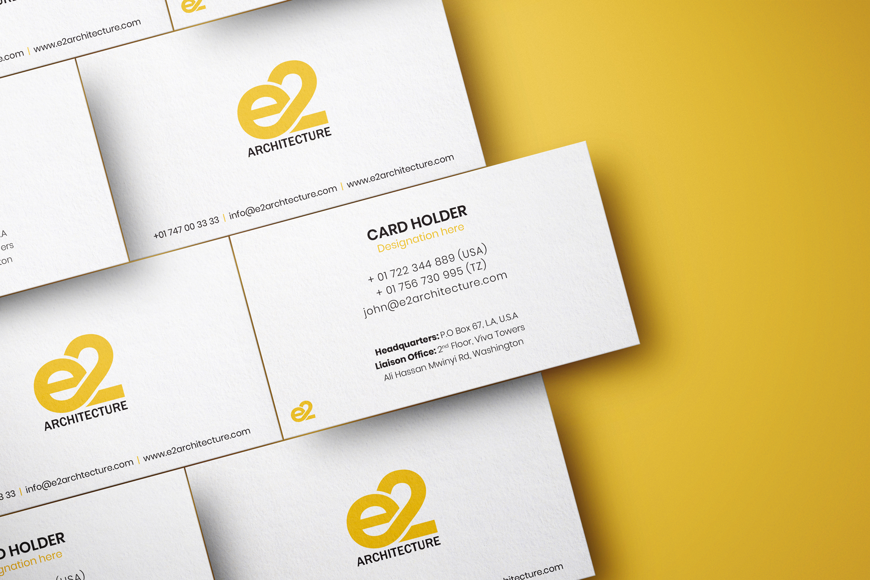 Design de Carte de Visite par faizanzh pour E2 Architecture | Design #29057926