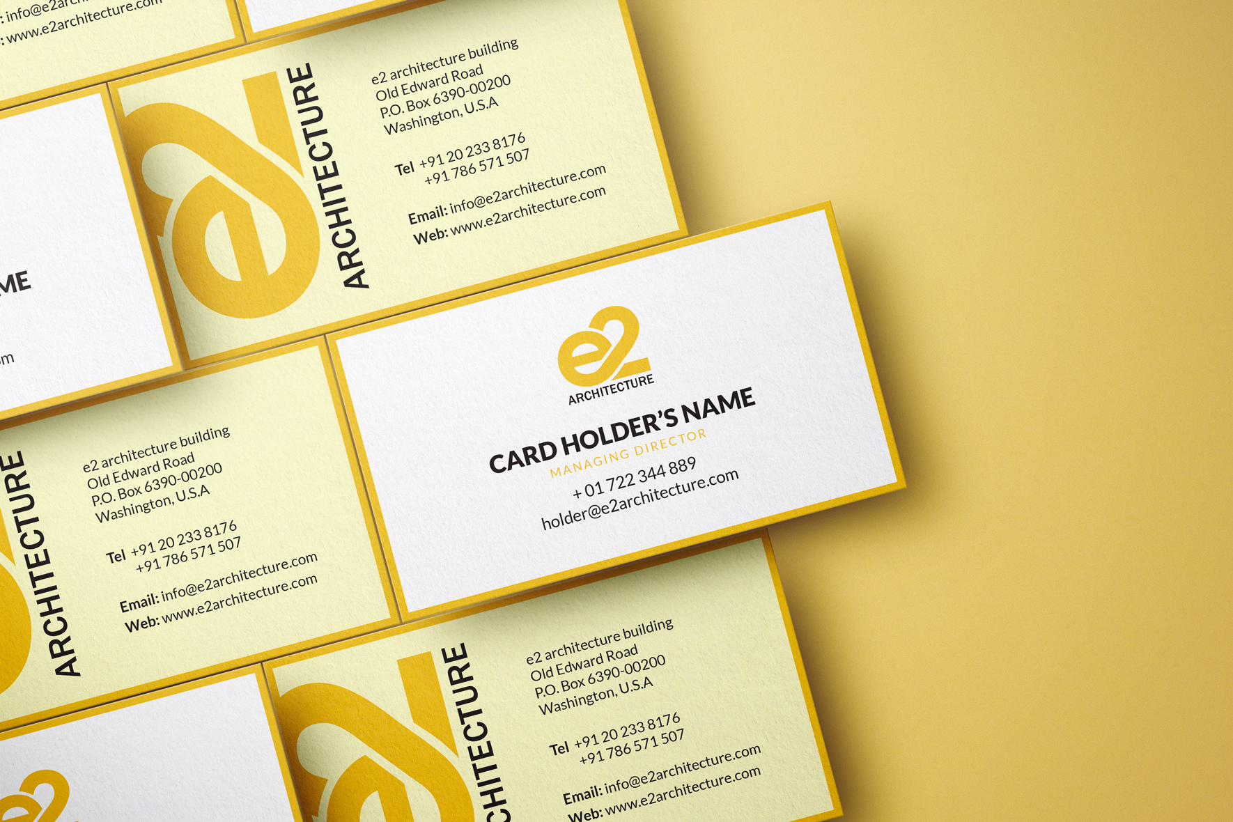 Business Card Design by faizanzh for E2 Architecture | Design #29057936