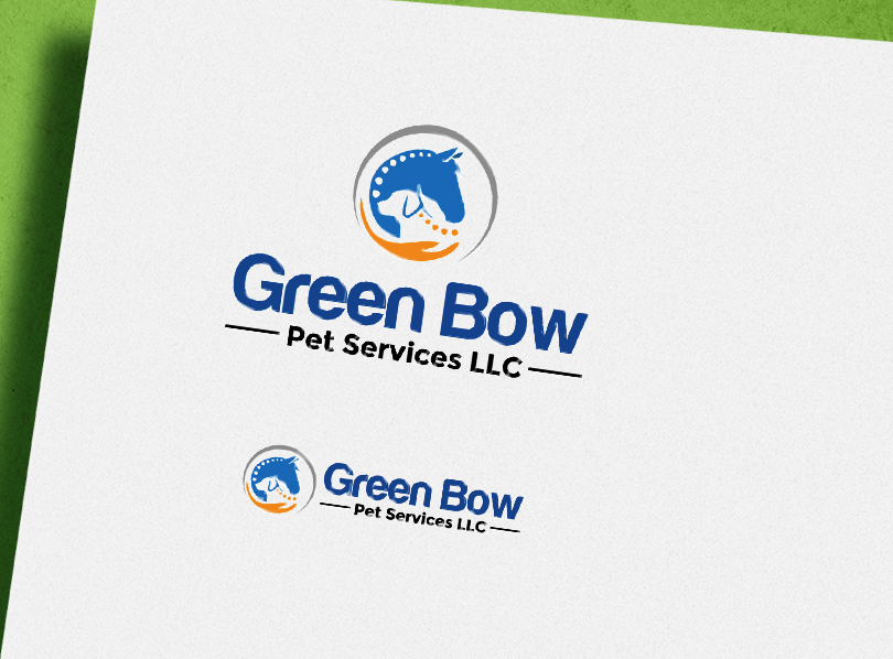 Bold, Playful, Domestic Pets Logo Design for Green Bow Pet Services LLC