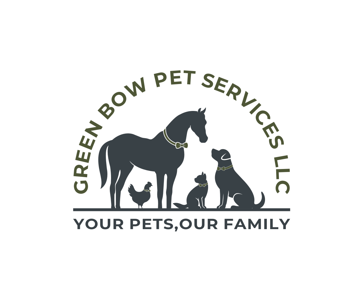 Bold, Playful, Domestic Pets Logo Design for Green Bow Pet Services LLC