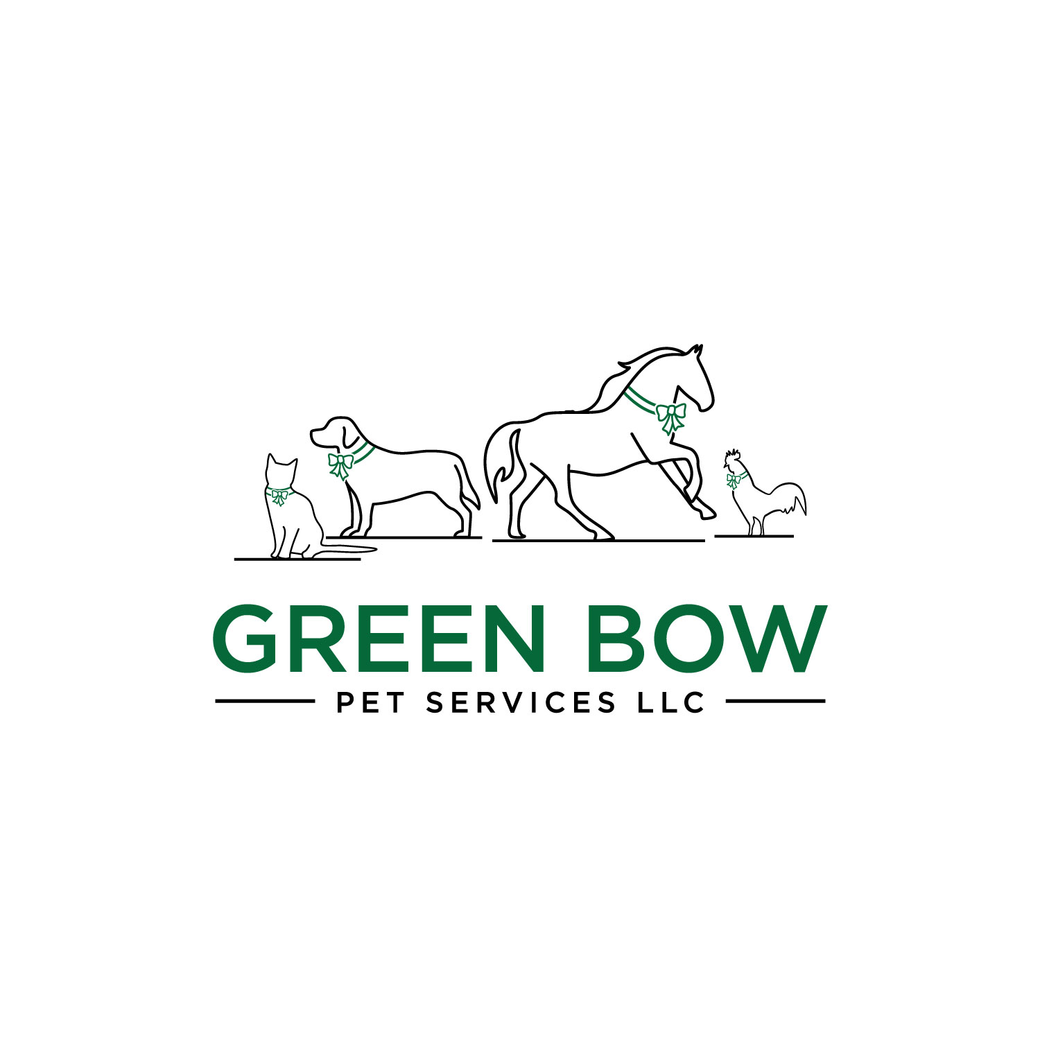 Design de Logo par LAXMI DESIGNHUB pour Green Bow Pet Services LLC  | Design #29045404
